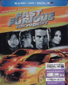 The Fast and the Furious: Tokyo Drift Blu-ray + DVD + Digital HD Steelbook (MAJOR CASE DAMAGE)